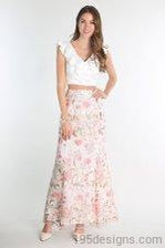 Two Piece Embroidered Dress