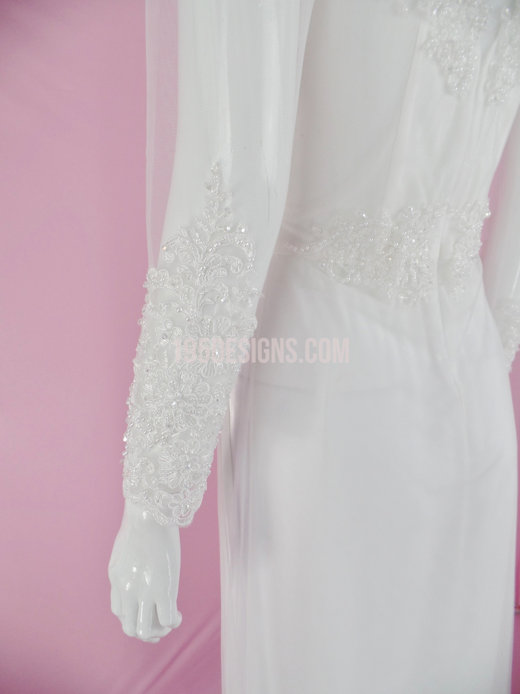 White Ao Dai Crystal Lace Wedding- Ao Dai Kết Đá Pha Lê Cô Dâu